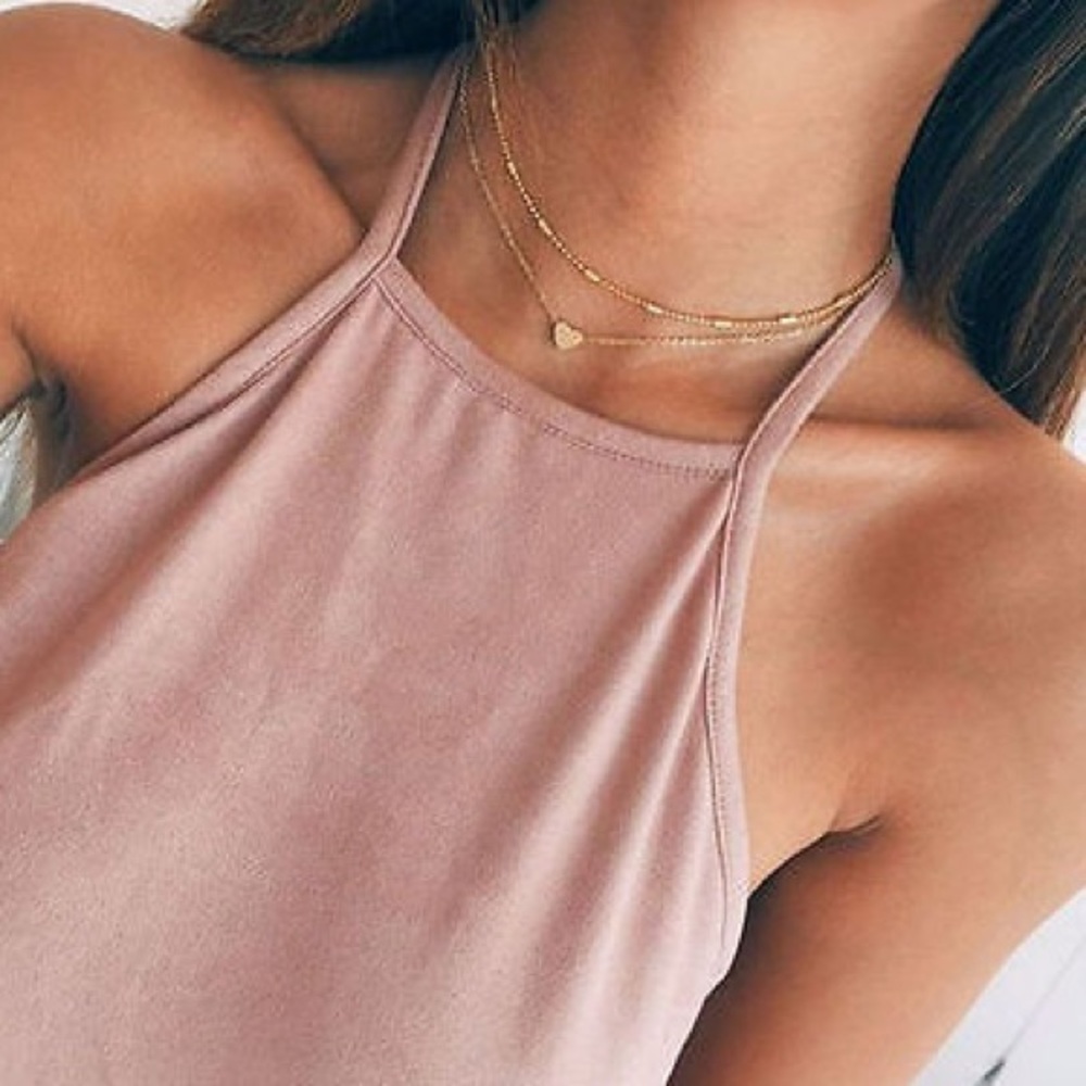 Boho Layered ♥️ Heart Choker Necklace